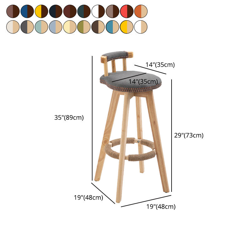 Taburete moderno de frases rotatables de la cocina de la madera de la madera con cojín