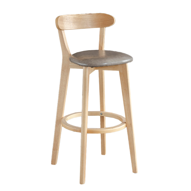 Moderner Thekenhocker ohne Armlehnen, Holz, Milchteeladen-Barhocker mit Pedal