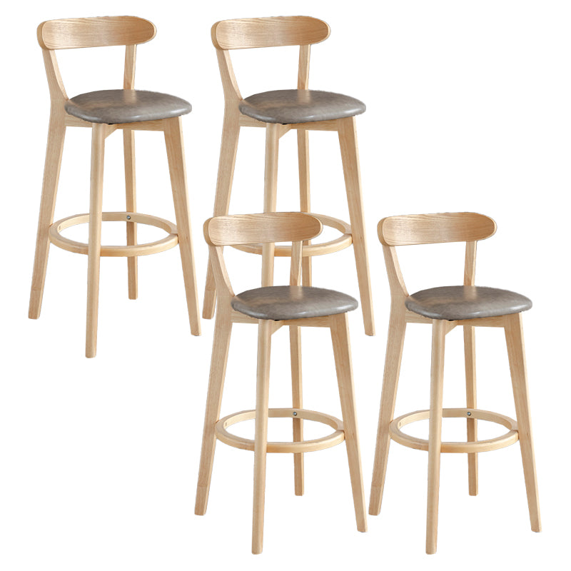 Moderner Thekenhocker ohne Armlehnen, Holz, Milchteeladen-Barhocker mit Pedal
