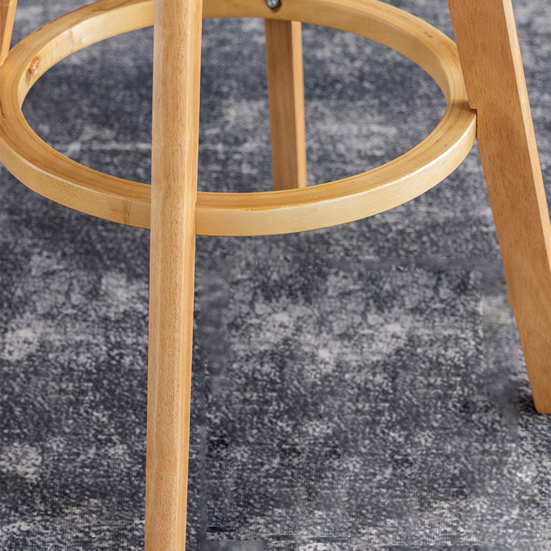Moderner Thekenhocker ohne Armlehnen, Holz, Milchteeladen-Barhocker mit Pedal