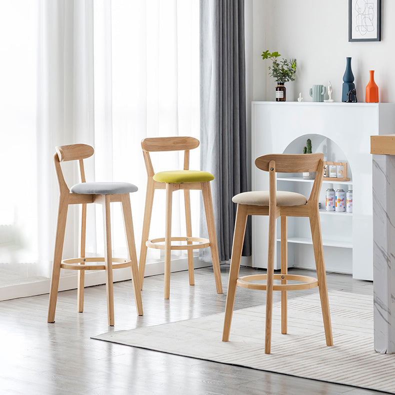 Moderner Thekenhocker ohne Armlehnen, Holz, Milchteeladen-Barhocker mit Pedal