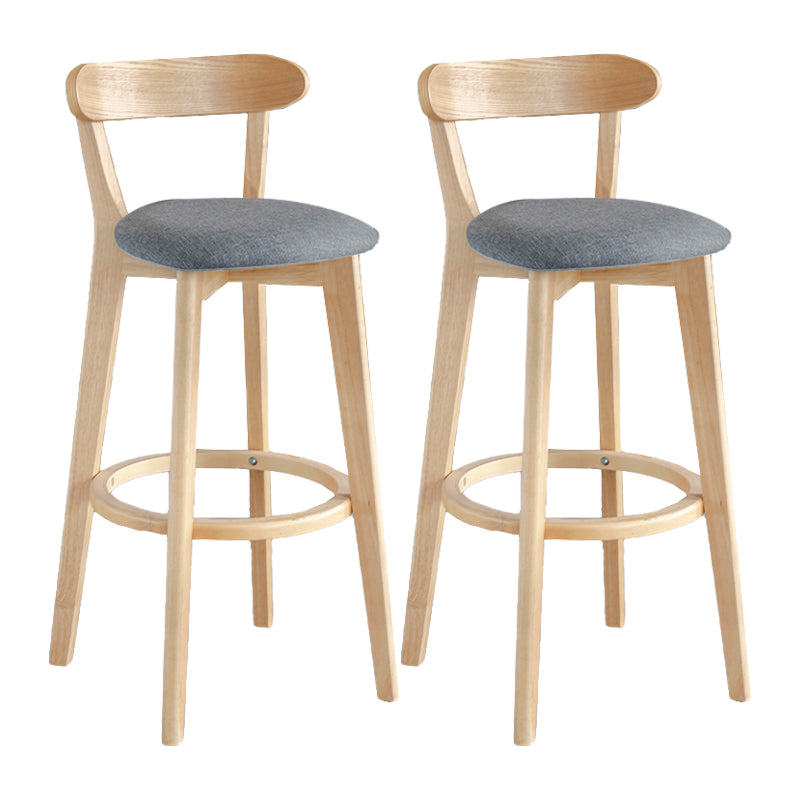 Moderner Thekenhocker ohne Armlehnen, Holz, Milchteeladen-Barhocker mit Pedal