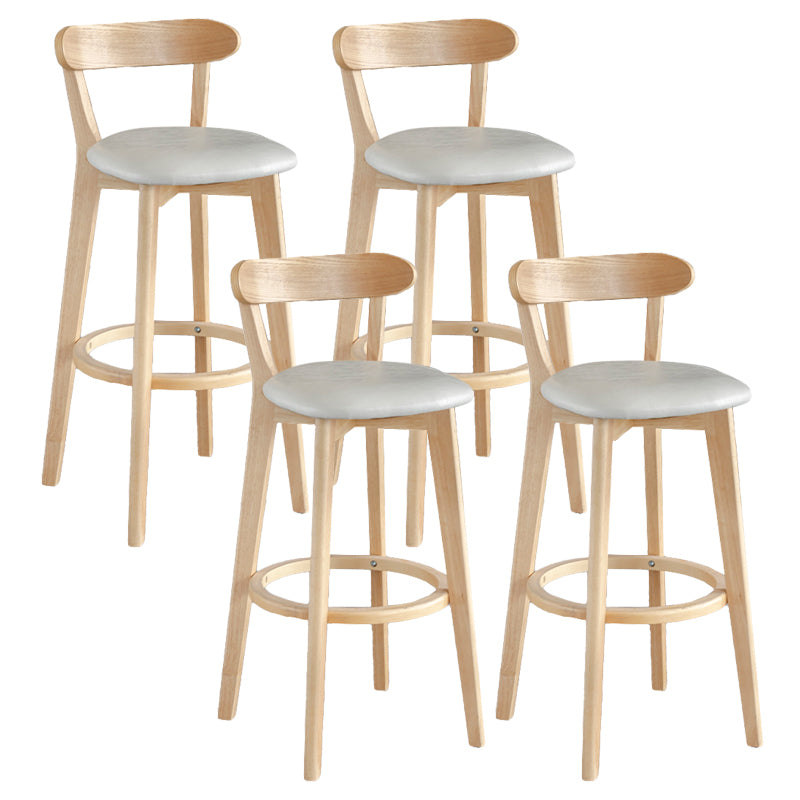 Moderner Thekenhocker ohne Armlehnen, Holz, Milchteeladen-Barhocker mit Pedal