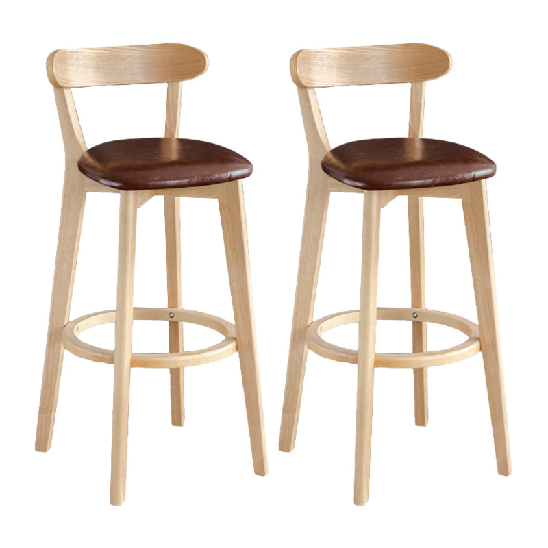 Moderner Thekenhocker ohne Armlehnen, Holz, Milchteeladen-Barhocker mit Pedal