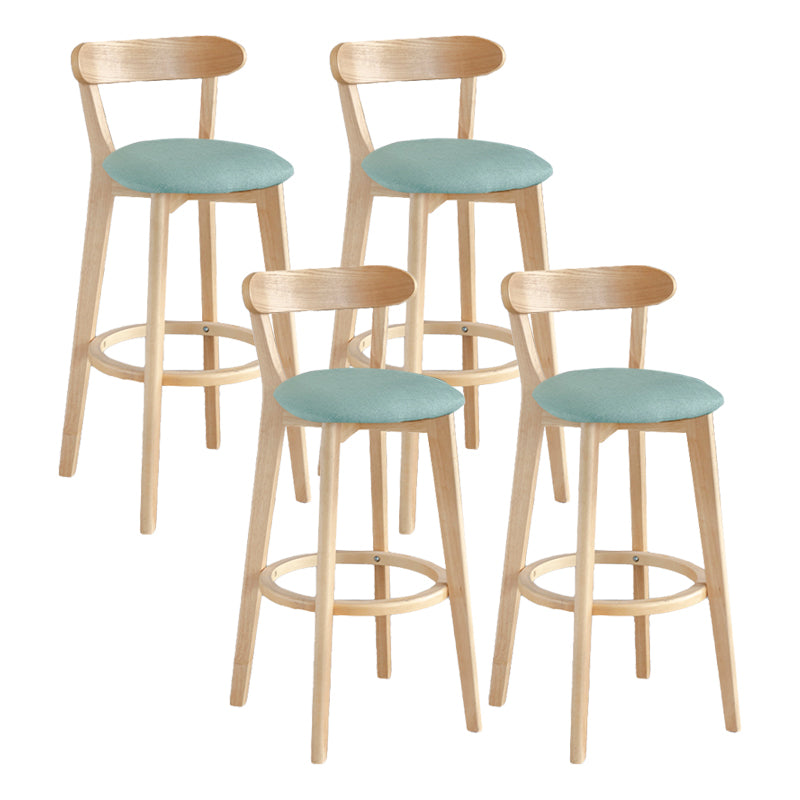 Moderner Thekenhocker ohne Armlehnen, Holz, Milchteeladen-Barhocker mit Pedal
