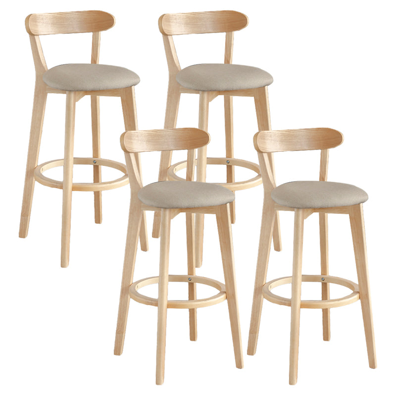 Moderner Thekenhocker ohne Armlehnen, Holz, Milchteeladen-Barhocker mit Pedal