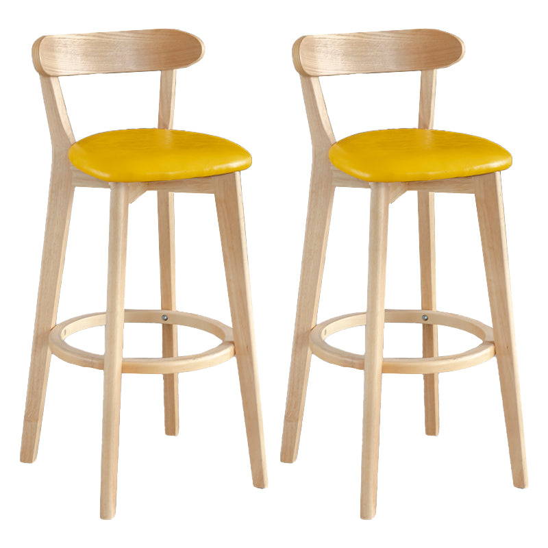 Moderner Thekenhocker ohne Armlehnen, Holz, Milchteeladen-Barhocker mit Pedal
