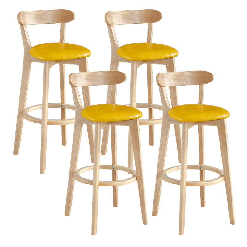 Moderner Thekenhocker ohne Armlehnen, Holz, Milchteeladen-Barhocker mit Pedal