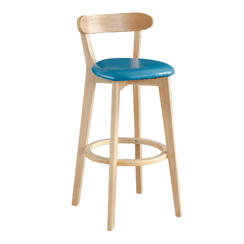 Moderner Thekenhocker ohne Armlehnen, Holz, Milchteeladen-Barhocker mit Pedal