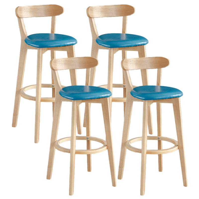 Moderner Thekenhocker ohne Armlehnen, Holz, Milchteeladen-Barhocker mit Pedal