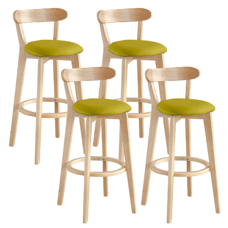 Moderner Thekenhocker ohne Armlehnen, Holz, Milchteeladen-Barhocker mit Pedal