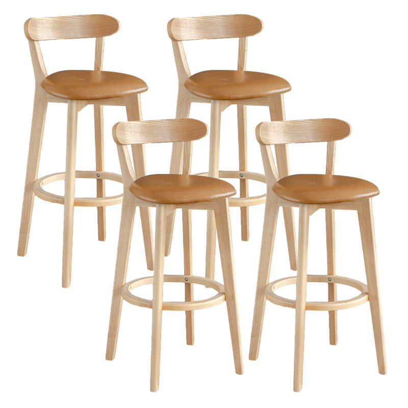 Moderner Thekenhocker ohne Armlehnen, Holz, Milchteeladen-Barhocker mit Pedal