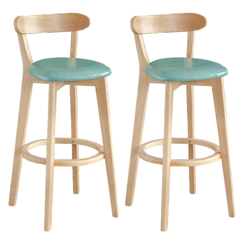 Moderner Thekenhocker ohne Armlehnen, Holz, Milchteeladen-Barhocker mit Pedal