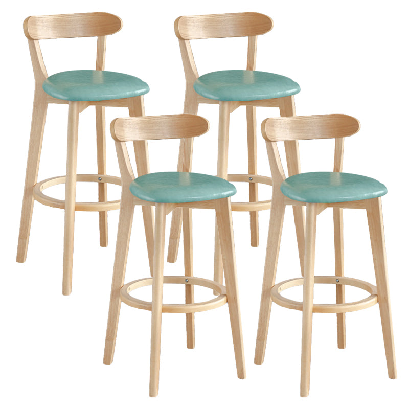 Moderner Thekenhocker ohne Armlehnen, Holz, Milchteeladen-Barhocker mit Pedal