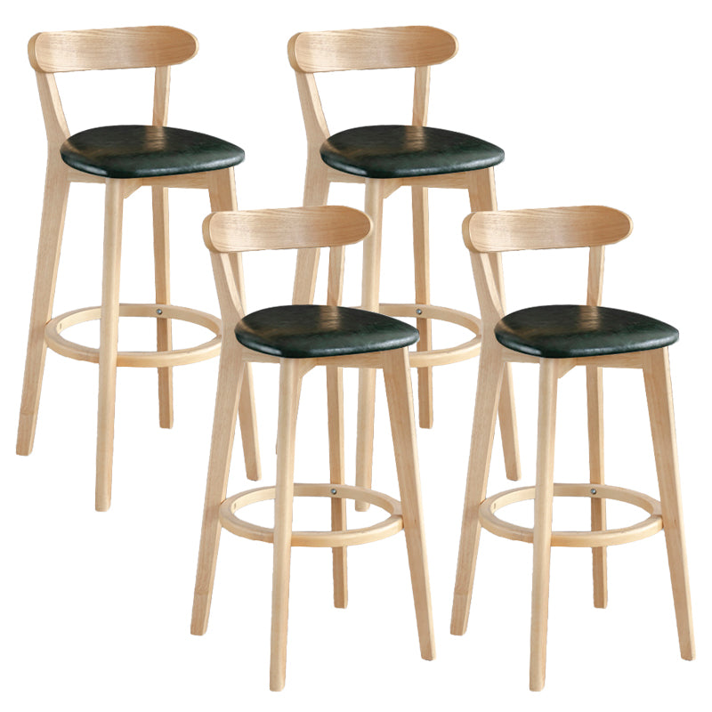 Moderner Thekenhocker ohne Armlehnen, Holz, Milchteeladen-Barhocker mit Pedal