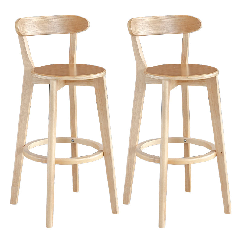 Moderner Thekenhocker ohne Armlehnen, Holz, Milchteeladen-Barhocker mit Pedal