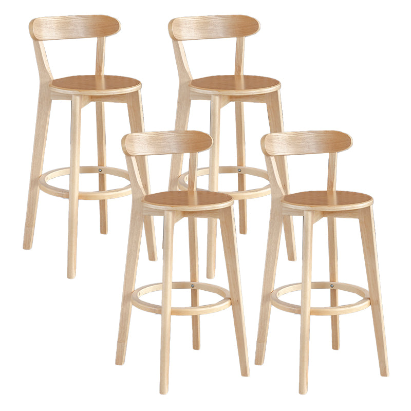 Moderner Thekenhocker ohne Armlehnen, Holz, Milchteeladen-Barhocker mit Pedal