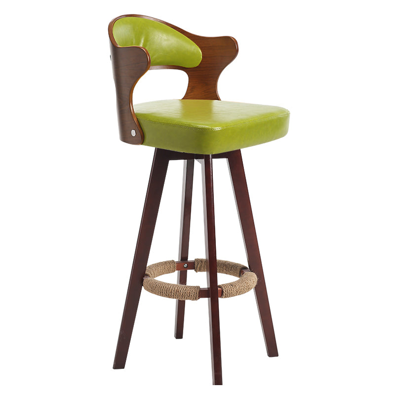 Taburete moderno sin brazos para mostrador, taburete de bar de madera para tienda de té con leche, con pedal y cojín