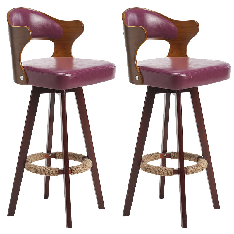 Taburete moderno sin brazos para mostrador, taburete de bar de madera para tienda de té con leche, con pedal y cojín