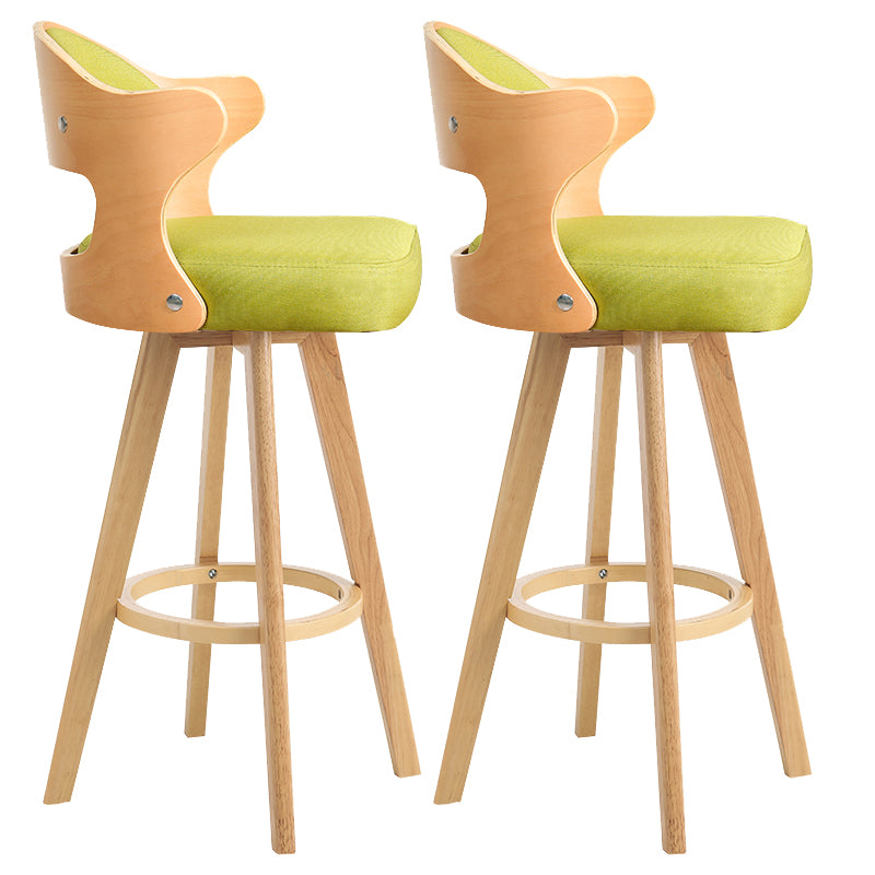 Taburete moderno sin brazos para mostrador, taburete de bar de madera para tienda de té con leche, con pedal y cojín
