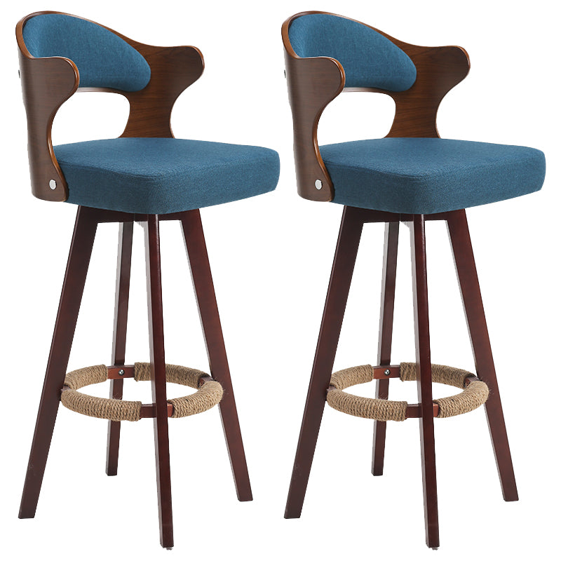 Taburete moderno sin brazos para mostrador, taburete de bar de madera para tienda de té con leche, con pedal y cojín