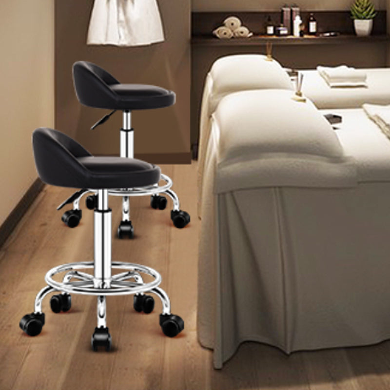 Modern Rotatable Liftable Counter Stool Steel Barber Shop Bar Stool with Cushion