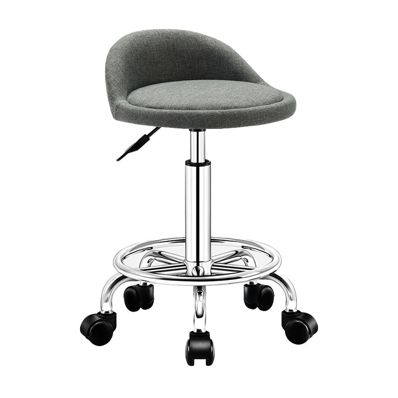 Modern Rotatable Liftable Counter Stool Steel Barber Shop Bar Stool with Cushion