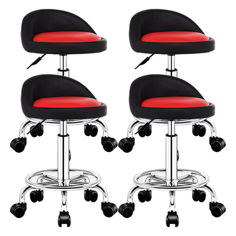 Modern Rotatable Liftable Counter Stool Steel Barber Shop Bar Stool with Cushion