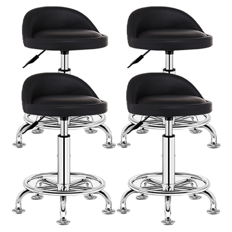 Modern Rotatable Liftable Counter Stool Steel Barber Shop Bar Stool with Cushion
