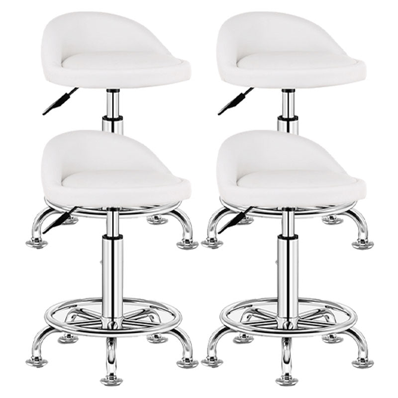 Modern Rotatable Liftable Counter Stool Steel Barber Shop Bar Stool with Cushion
