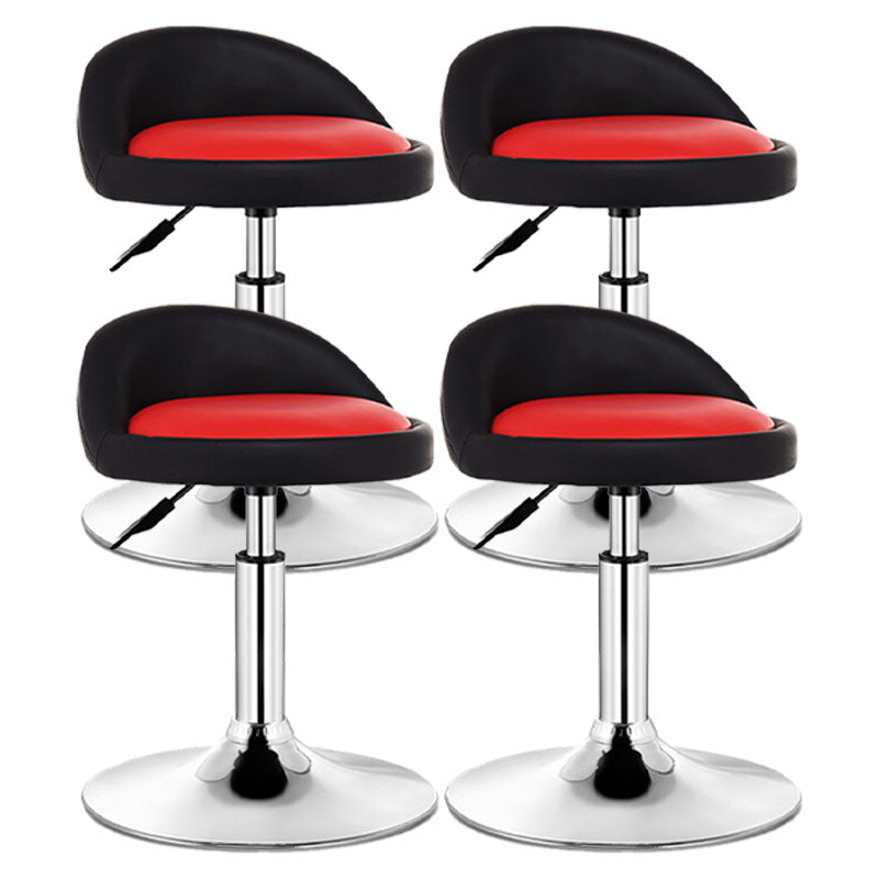 Modern Rotatable Liftable Counter Stool Steel Barber Shop Bar Stool with Cushion