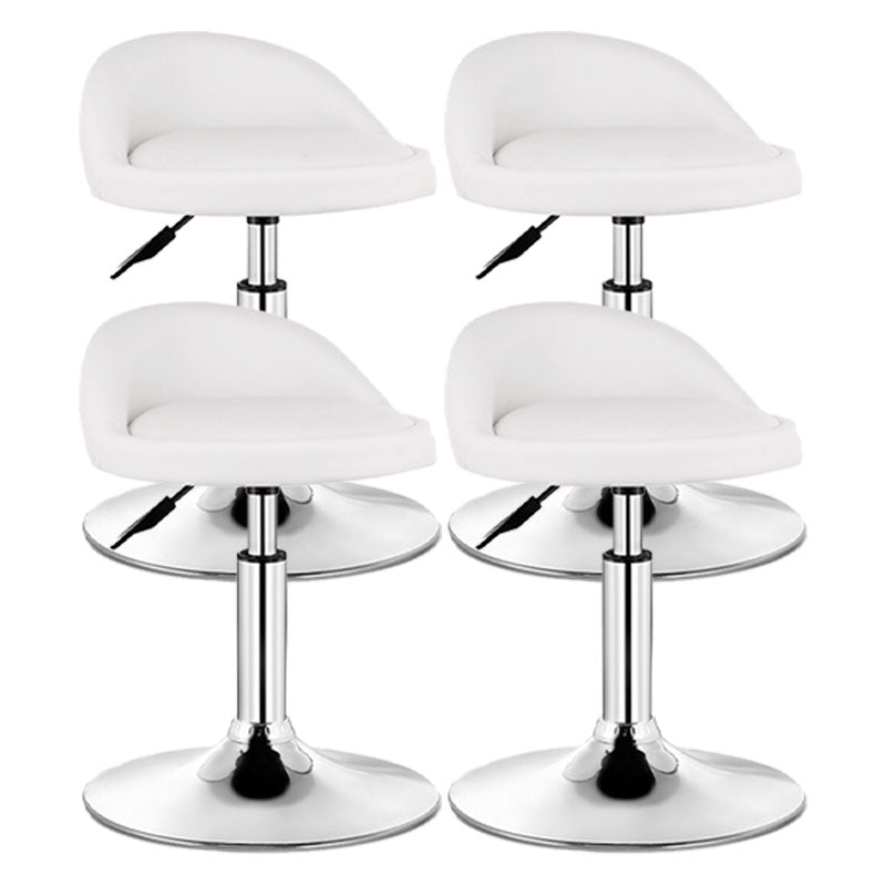Modern Rotatable Liftable Counter Stool Steel Barber Shop Bar Stool with Cushion
