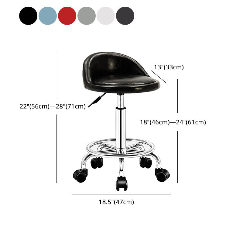 Taburete giratorio moderno y elevable, taburete de bar de acero para barbería con cojín