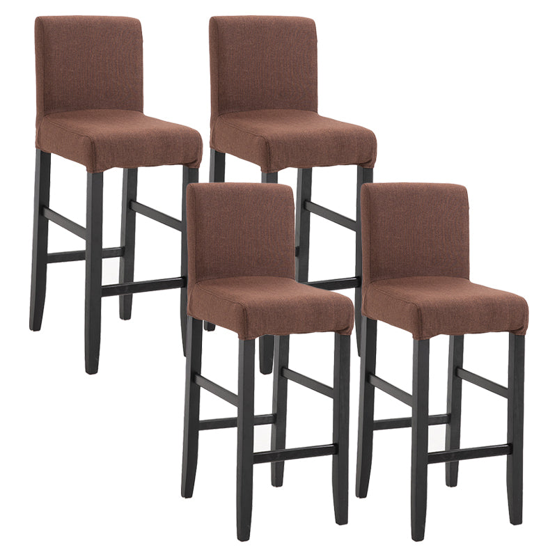 Moderner Barhocker aus massivem Leder, Bristol-Barhocker mit Fußstütze und niedriger Rückenlehne
