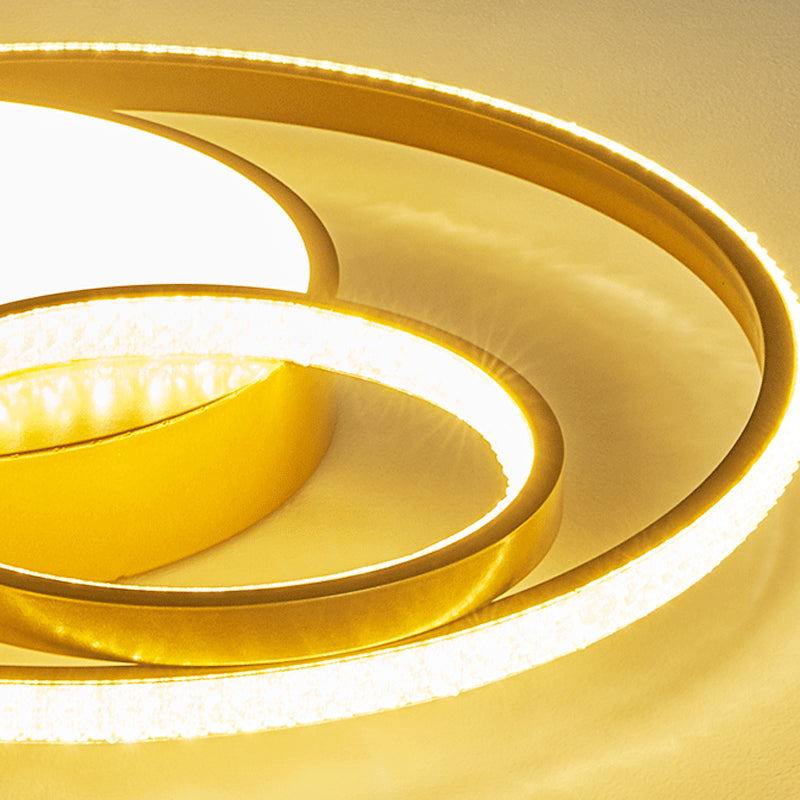 Metal Flush Mount Light Fixtures Nordic Round Ceiling Lamps with Acrylic Shade for Bedroom