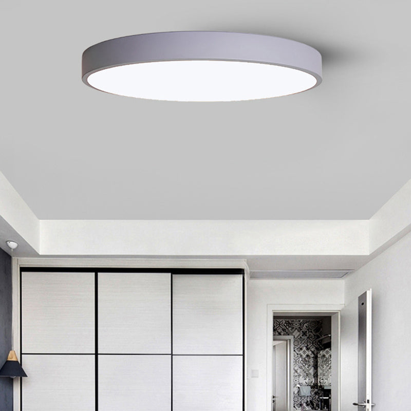 Plafonnier encastré circulaire en métal à LED de style simple
