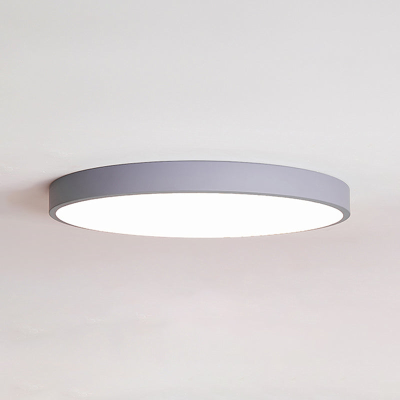 Plafonnier encastré circulaire en métal à LED de style simple