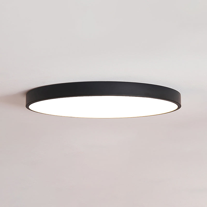 Plafonnier encastré circulaire en métal à LED de style simple