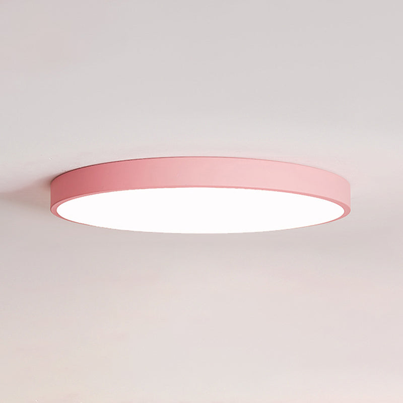 Plafonnier encastré circulaire en métal à LED de style simple