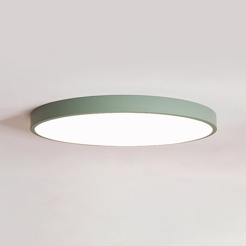 Plafonnier encastré circulaire en métal à LED de style simple
