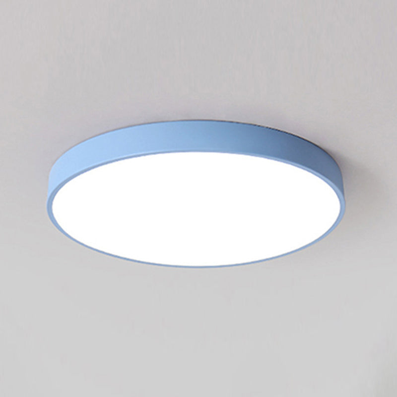 Plafonnier encastré circulaire en métal à LED de style simple