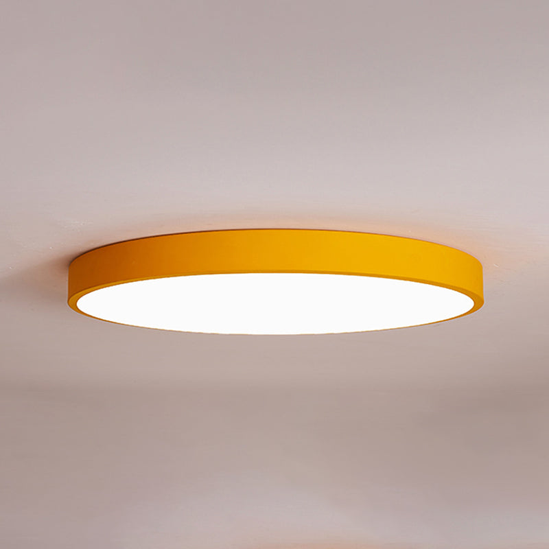 Plafonnier encastré circulaire en métal à LED de style simple
