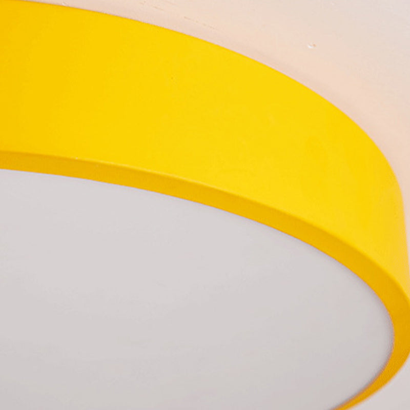 Plafonnier encastré circulaire en métal à LED de style simple