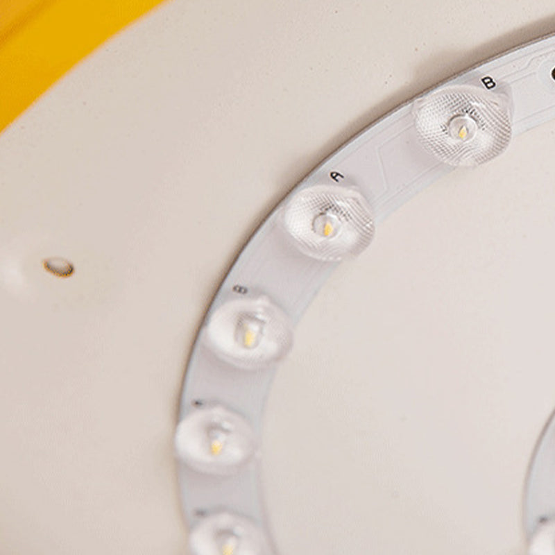 Plafonnier encastré circulaire en métal à LED de style simple