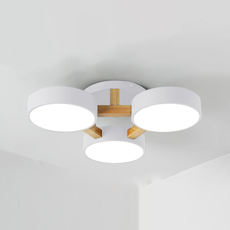 Plafonniers encastrés à LED multi-têtes, luminaire de plafond contemporain