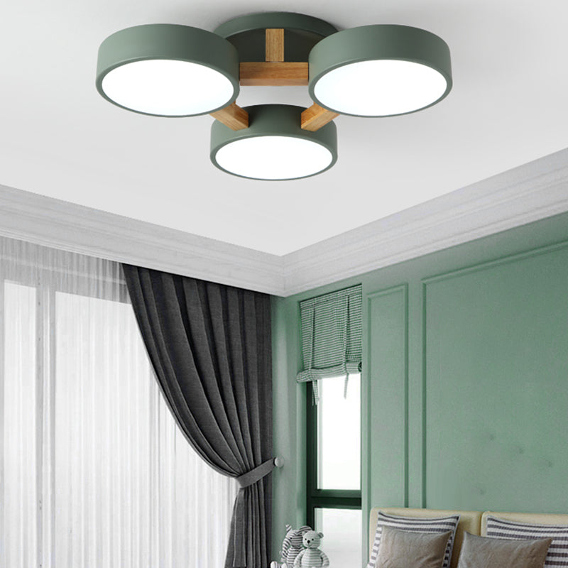 Plafonniers encastrés à LED multi-têtes, luminaire de plafond contemporain