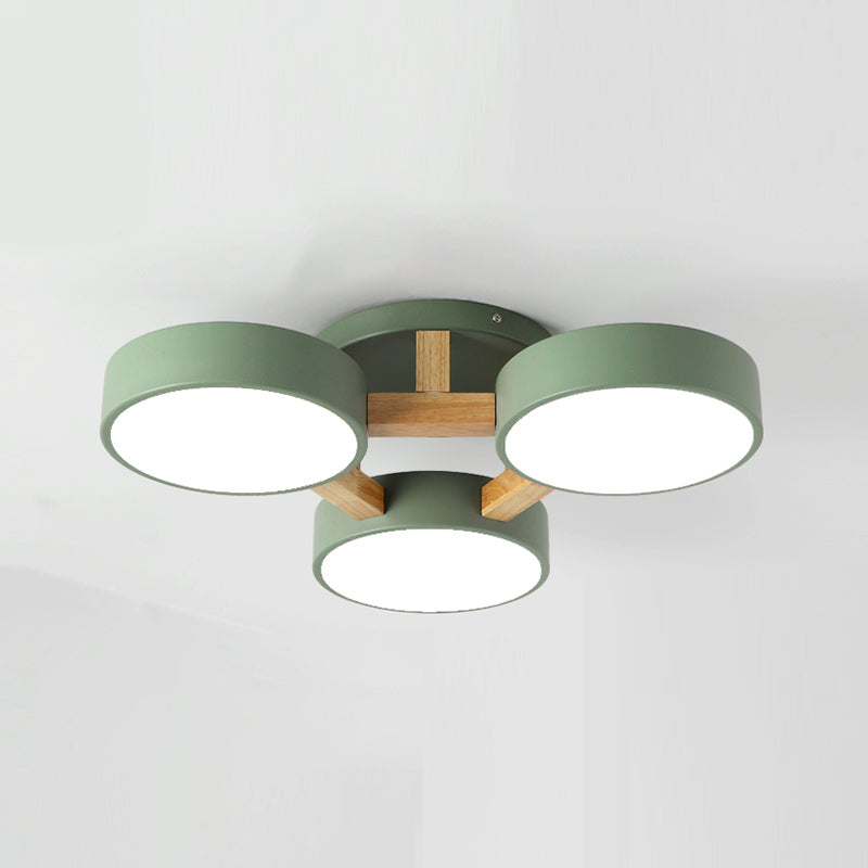 Plafonniers encastrés à LED multi-têtes, luminaire de plafond contemporain