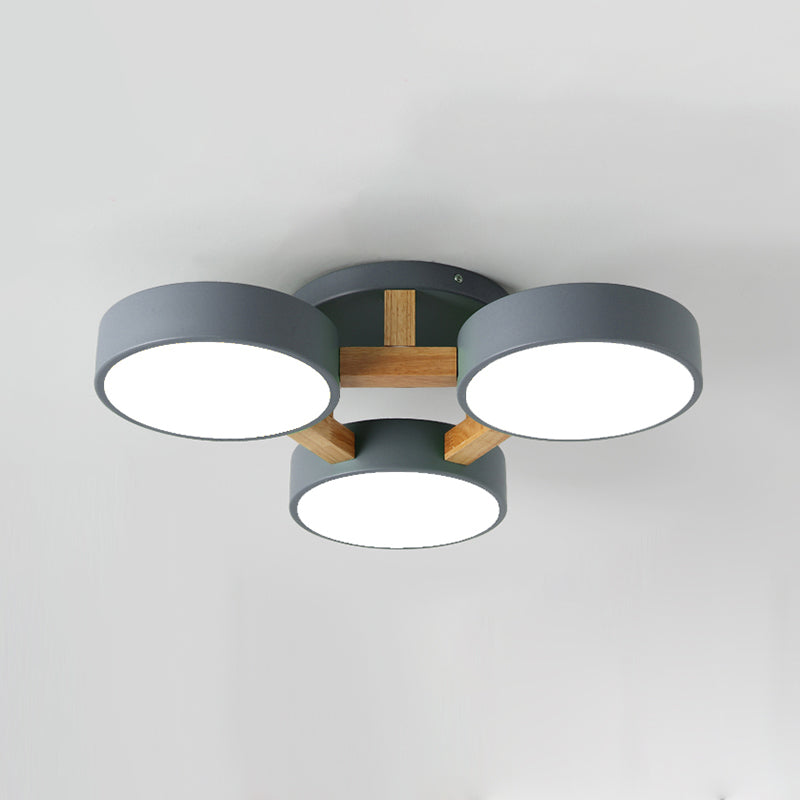 Plafonniers encastrés à LED multi-têtes, luminaire de plafond contemporain