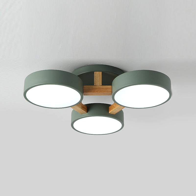 Plafonniers encastrés à LED multi-têtes, luminaire de plafond contemporain
