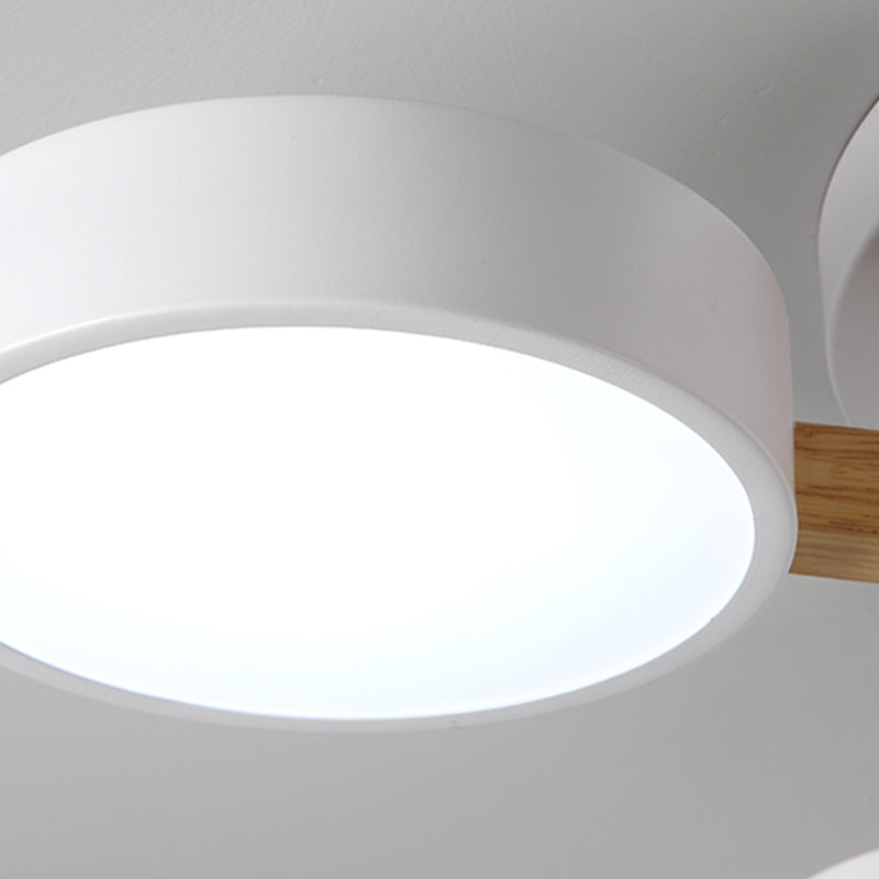 Plafonniers encastrés à LED multi-têtes, luminaire de plafond contemporain